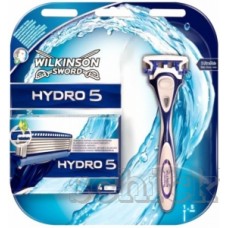 Набор Schick/Wilkinson Hydro 5 (1 Бритва + 1 картридж + 4 картриджа)